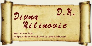 Divna Milinović vizit kartica
